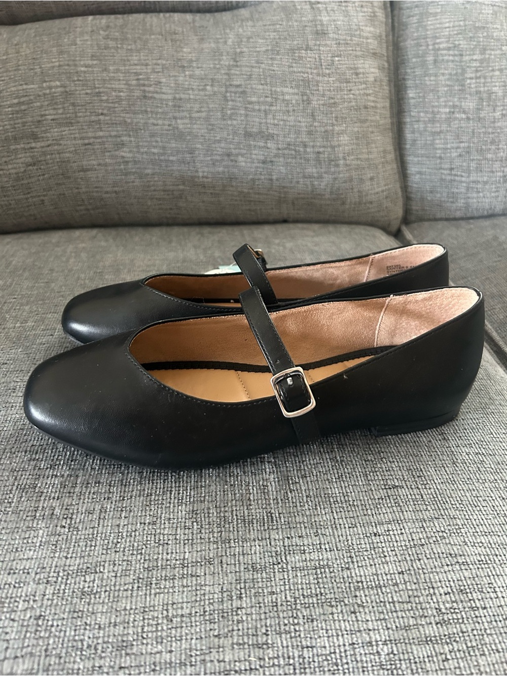 NWT- Black Mary Jane Flats with Buckle Strap
